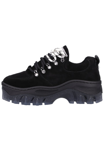 Bronx Halbschuhe Veloursleder Schwarz - surf4shoes
