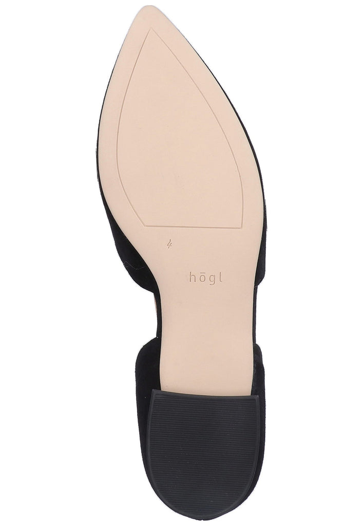 Högl Slipper Veloursleder Schwarz - surf4shoes