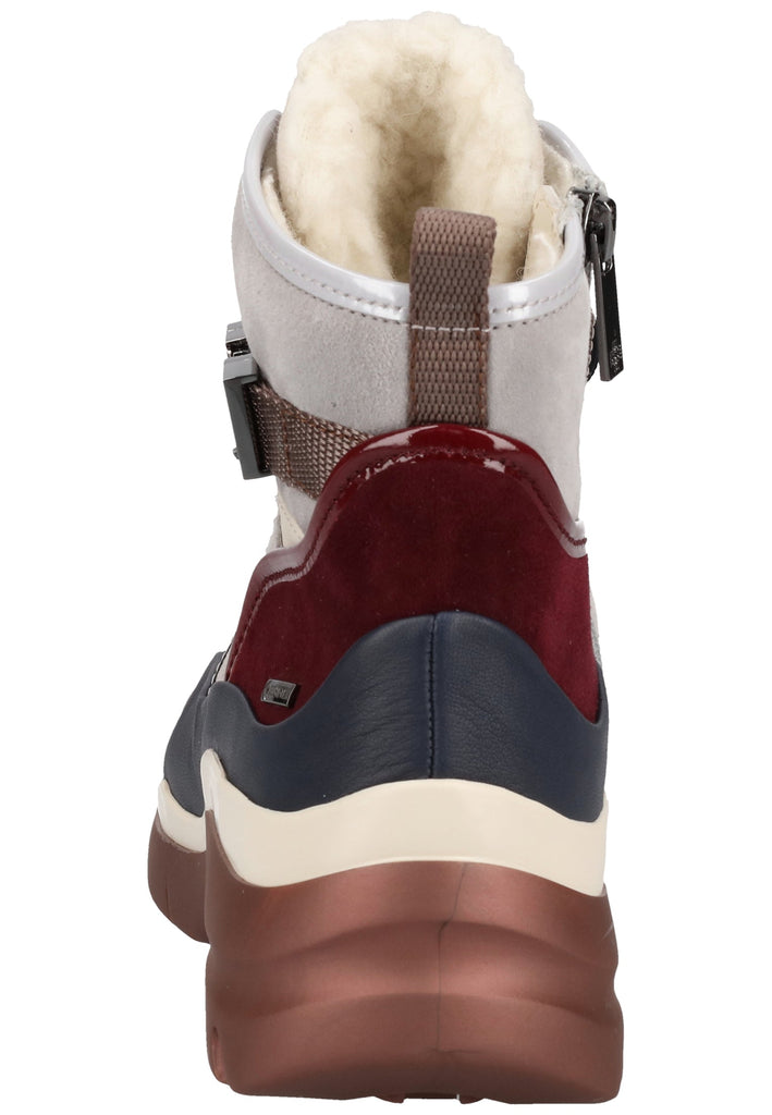 Högl Stiefelette Samt Blau/Grau Warmfutter - surf4shoes