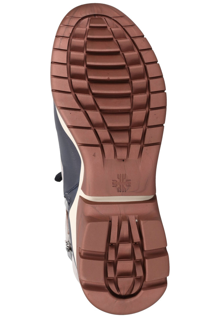 Högl Stiefelette Samt Blau/Grau Warmfutter - surf4shoes