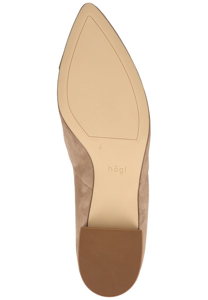 Högl Ballerinas Samt Taupe - surf4shoes