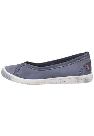 softinos Ballerinas Leder Navy - surf4shoes