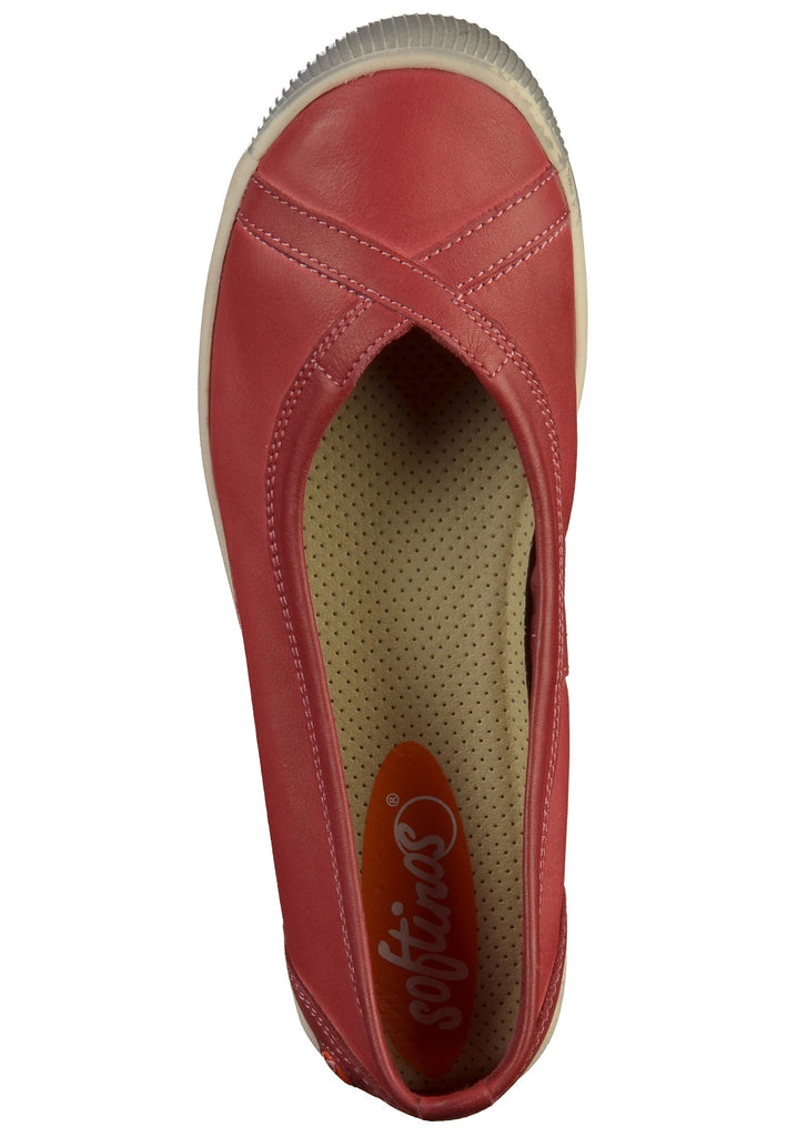 softinos Ballerinas Leder Rot - surf4shoes