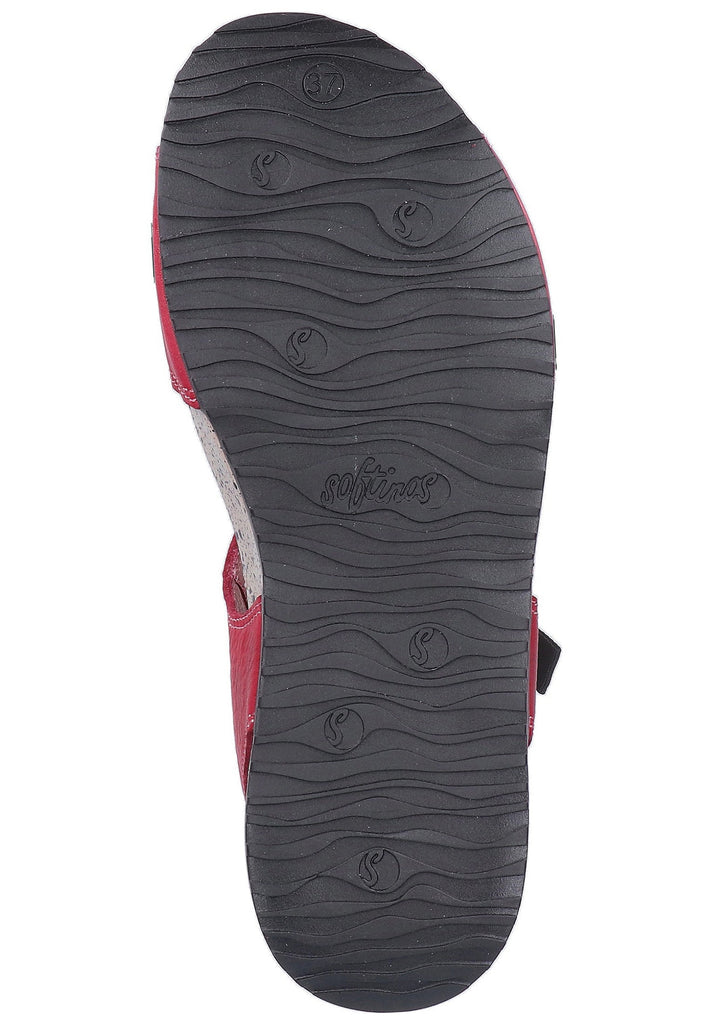softinos Sandalen Leder Rot - surf4shoes