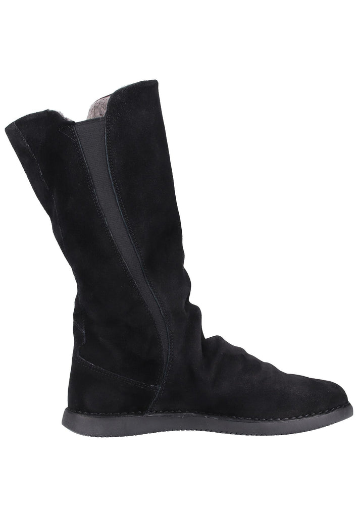 softinos Stiefel Veloursleder Schwarz - surf4shoes