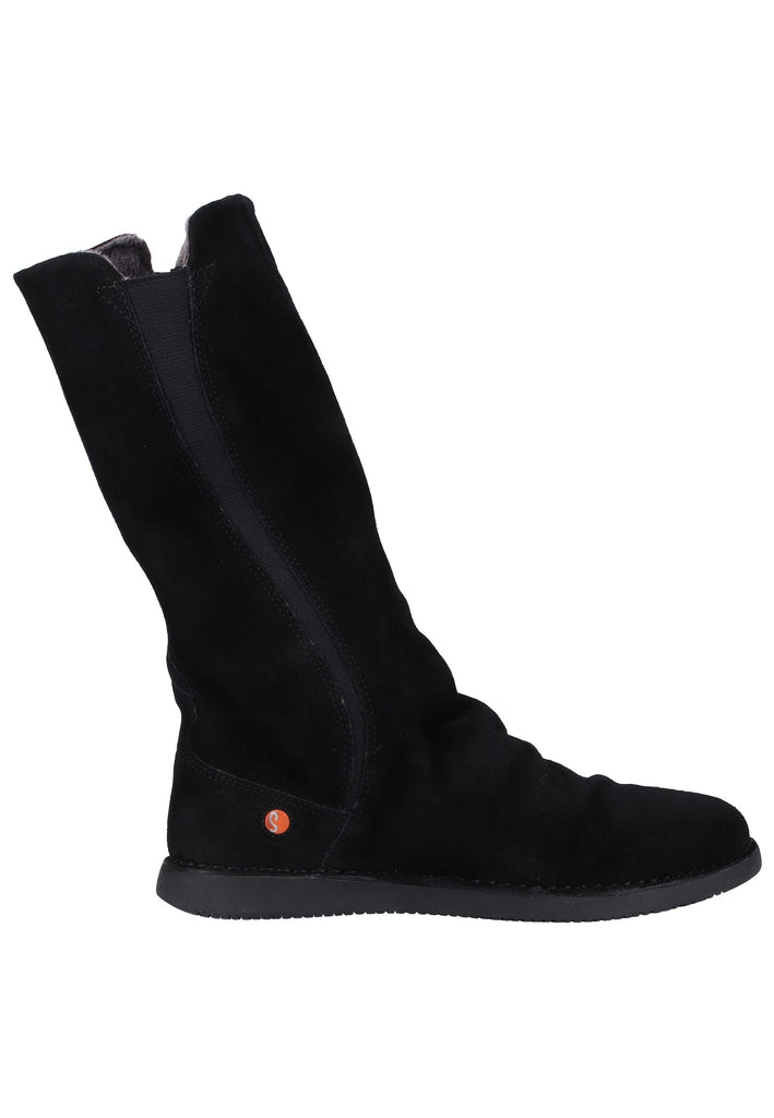 softinos Stiefel Veloursleder Schwarz - surf4shoes