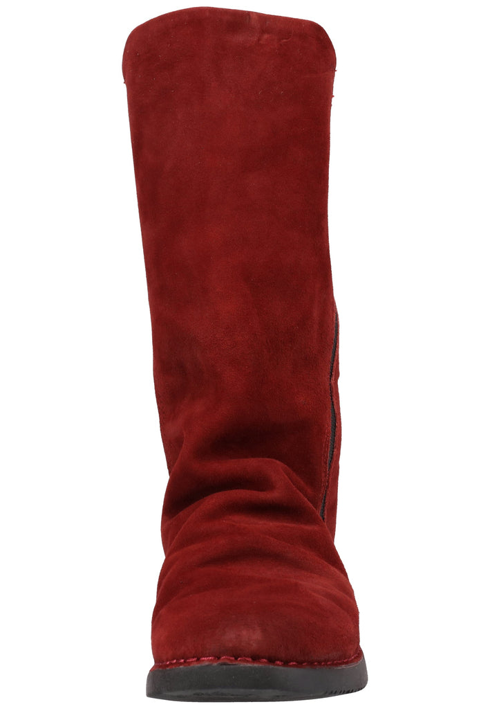 softinos Stiefel Veloursleder Rot Warmfutter - surf4shoes
