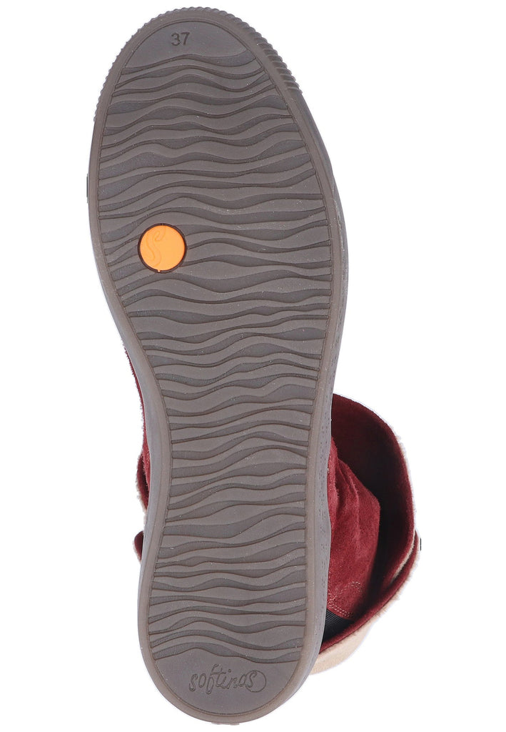 softinos Stiefelette Veloursleder Rot - surf4shoes
