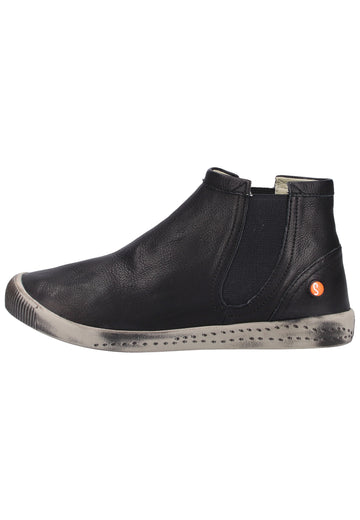 softinos Stiefelette Glattleder Schwarz - surf4shoes