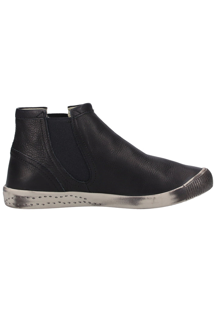 softinos Stiefelette Glattleder Schwarz - surf4shoes