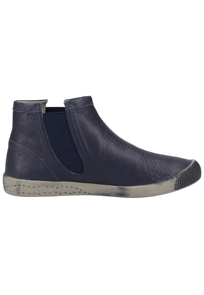 softinos Stiefelette Glattleder Navy - surf4shoes