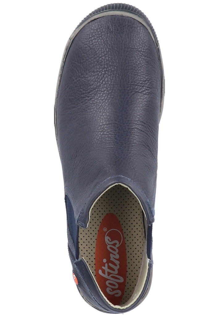 softinos Stiefelette Glattleder Navy - surf4shoes