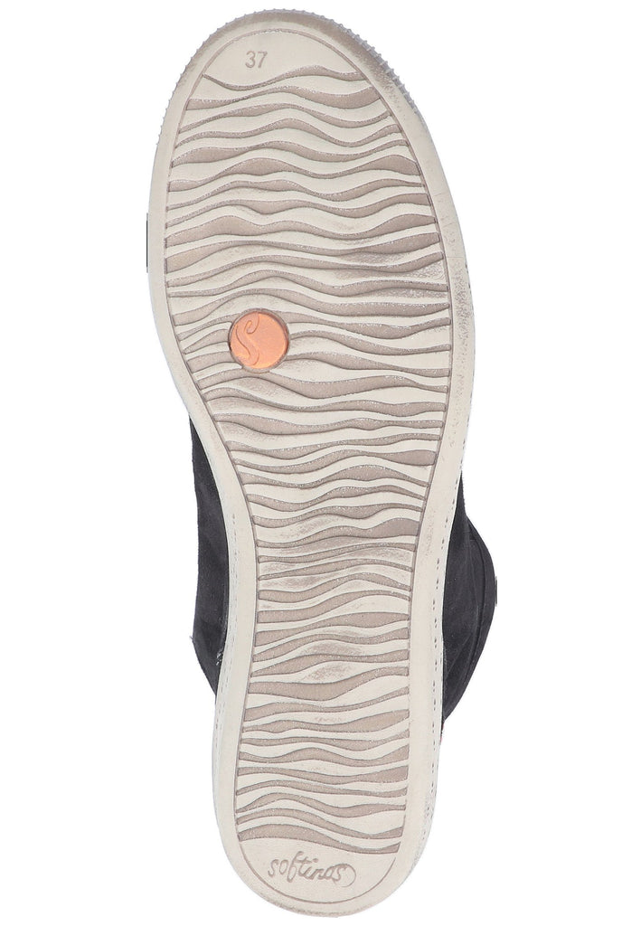 softinos Stiefelette Veloursleder Schwarz Warmfutter - surf4shoes