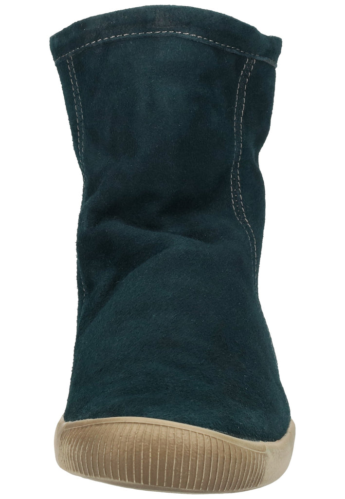 softinos Stiefelette Veloursleder Petrol Warmfutter - surf4shoes