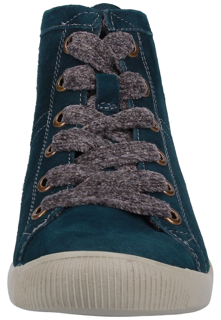 softinos Sneaker Veloursleder Petrol Warmfutter - surf4shoes