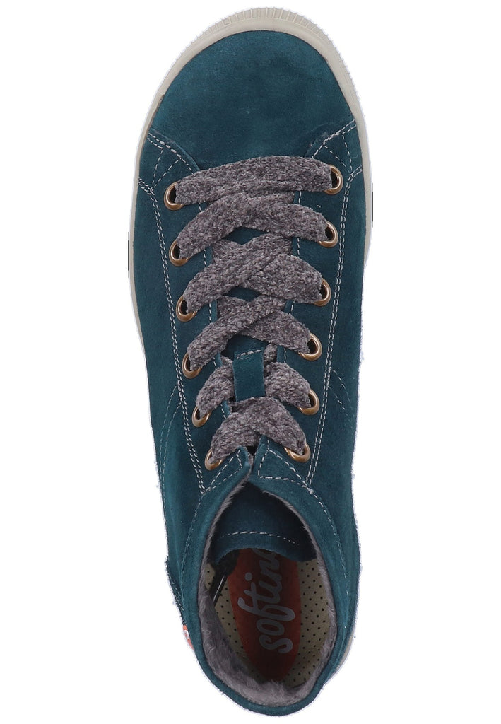 softinos Sneaker Veloursleder Petrol Warmfutter - surf4shoes