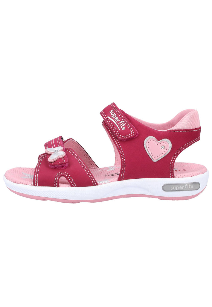 Superfit Sandalen Nubukleder/Textil Rosa - surf4shoes