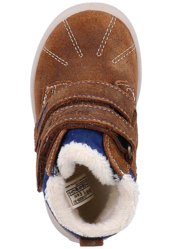 Superfit Stiefelette Veloursleder/Textil Braun/Blau Warmfutter - surf4shoes