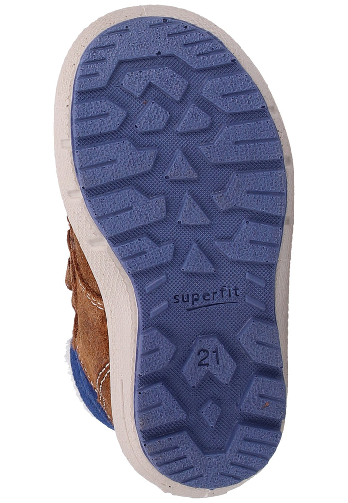 Superfit Stiefelette Veloursleder/Textil Braun/Blau Warmfutter - surf4shoes
