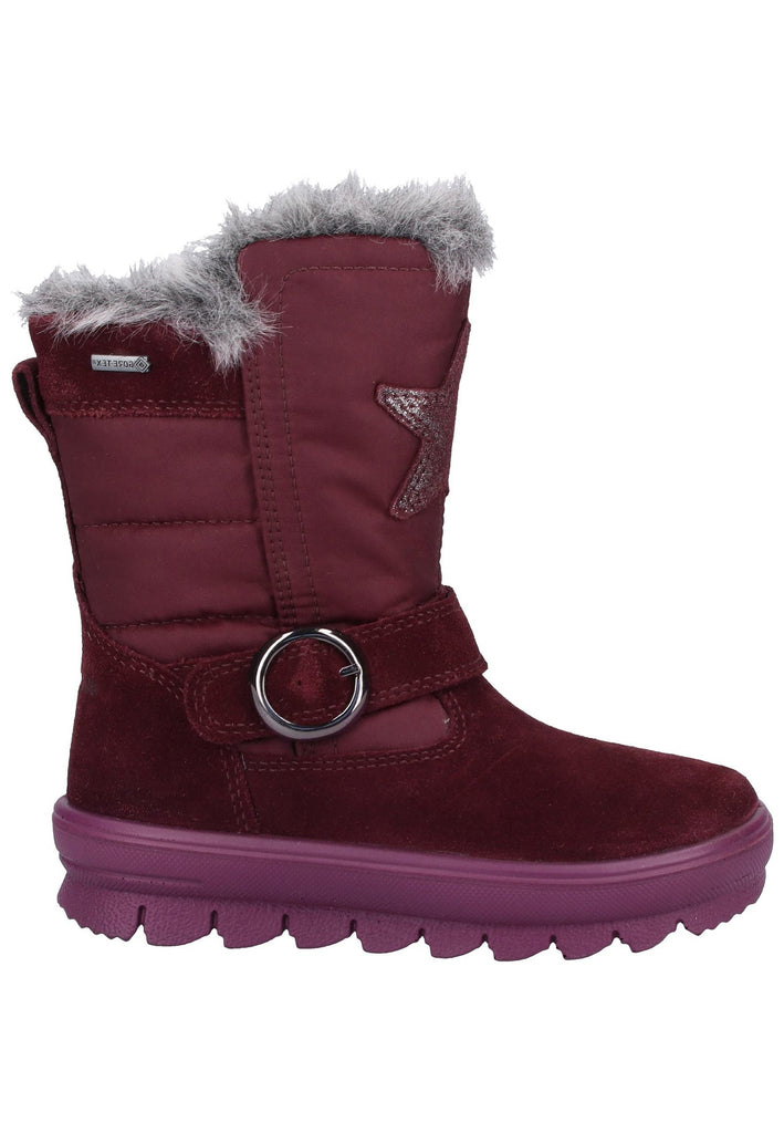 Superfit Stiefel Veloursleder/Textil Rot - surf4shoes