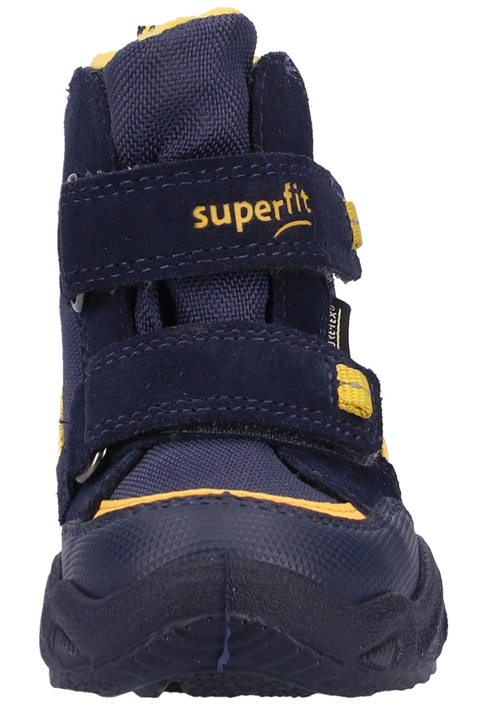 Superfit Stiefel Veloursleder/Textil Blau/Gelb Warmfutter - surf4shoes