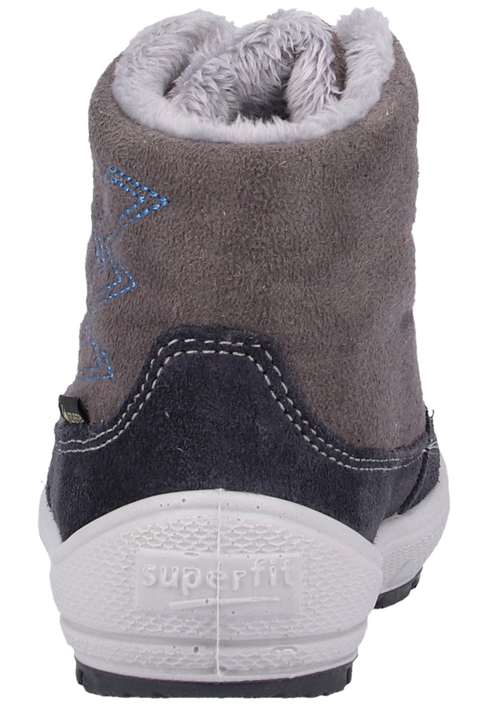 Superfit Stiefel Veloursleder/Textil Grau Warmfutter - surf4shoes