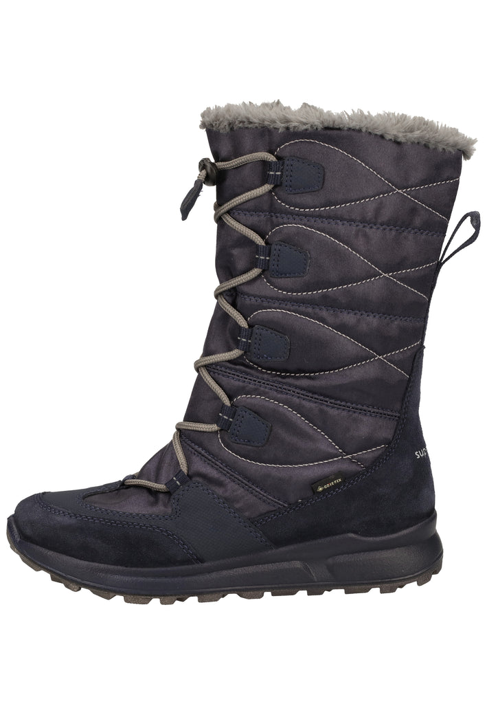 Superfit Stiefel Veloursleder/Textil Dunkelblau Warmfutter - surf4shoes