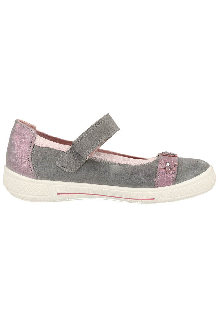 Superfit Ballerinas Veloursleder Hellgrau - surf4shoes