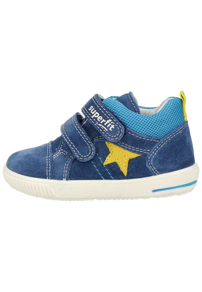 Superfit Halbschuhe Veloursleder/Textil Blau/Gelb - surf4shoes