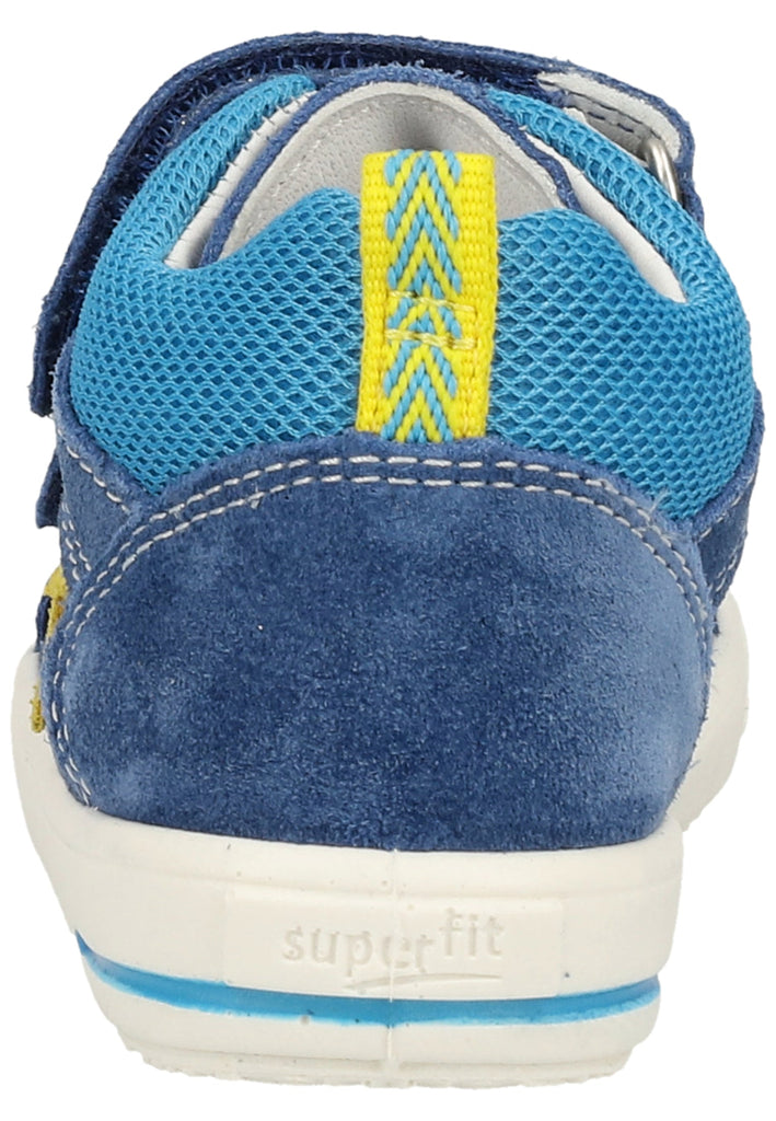 Superfit Halbschuhe Veloursleder/Textil Blau/Gelb - surf4shoes
