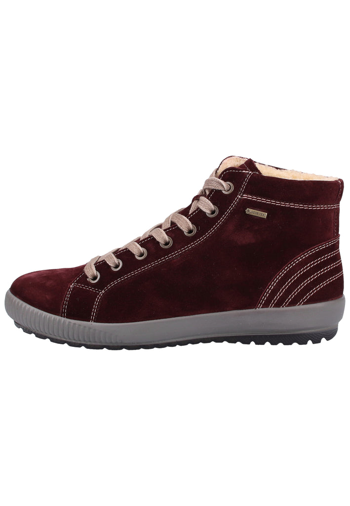Legero Stiefelette Veloursleder Rot Warmfutter - surf4shoes