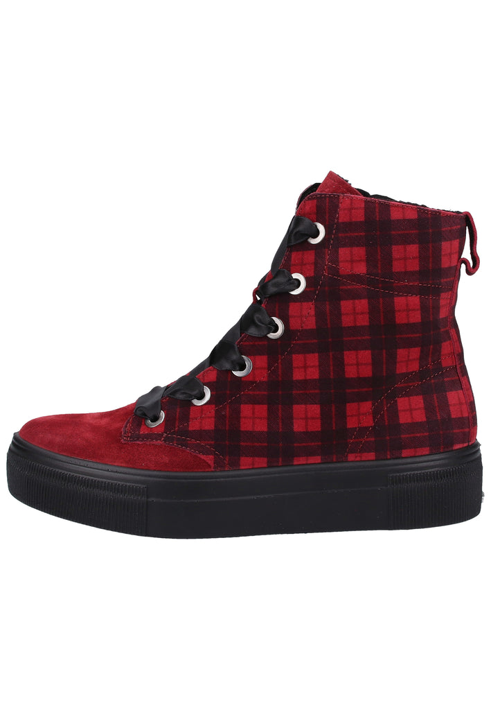 Legero Stiefelette Veloursleder Rot Warmfutter - surf4shoes