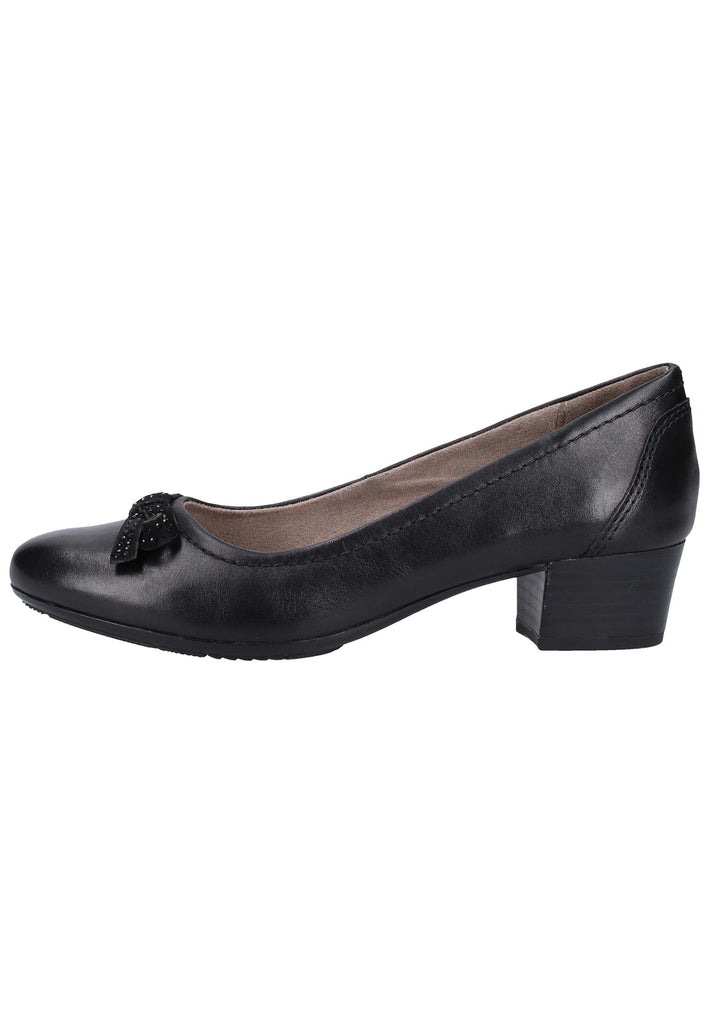 Jana Pumps Nappaleder Schwarz - surf4shoes
