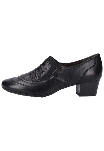 Jana Pumps Leder Schwarz - surf4shoes