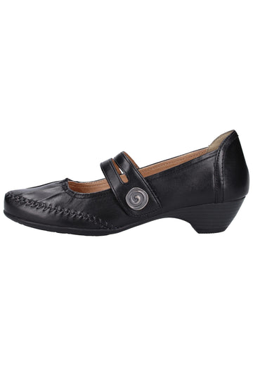Jana Pumps Leder Schwarz - surf4shoes