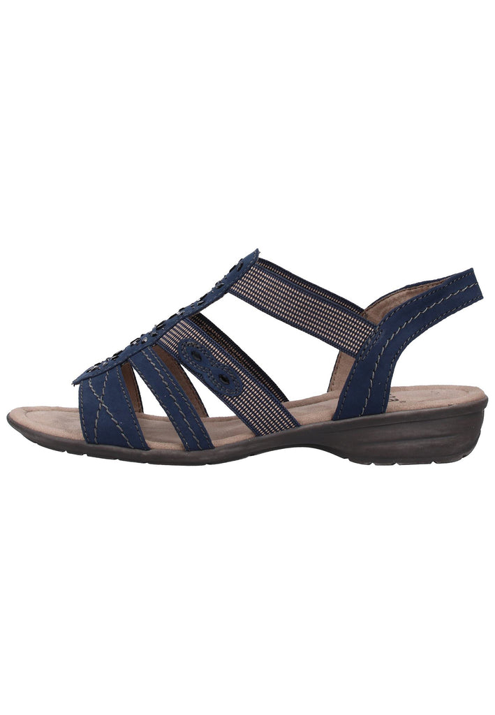 Jana Sandalen Lederimitat/Textil Navy - surf4shoes