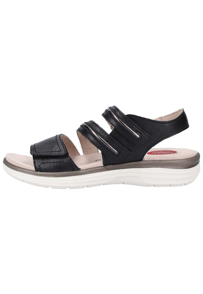 Jana Sandalen Leder/Textil Schwarz - surf4shoes