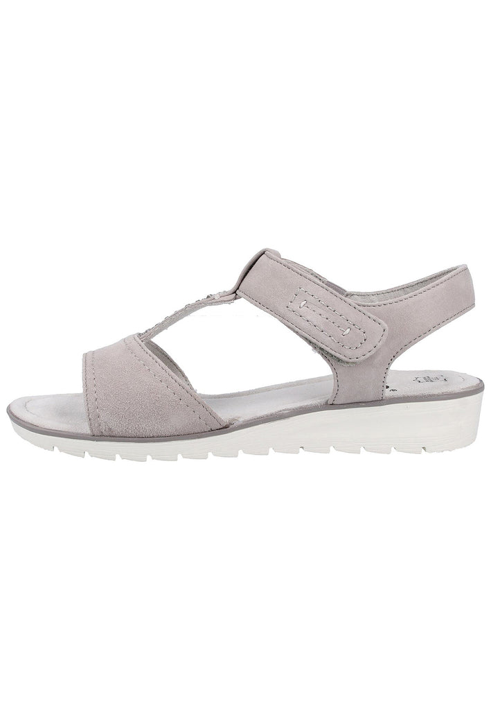 Jana Sandalen Nubukleder Hellgrau - surf4shoes