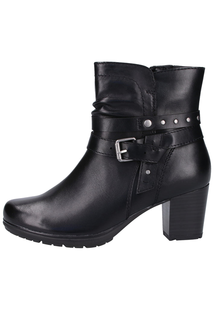 Jana Stiefelette Leder/Synthetik Schwarz - surf4shoes