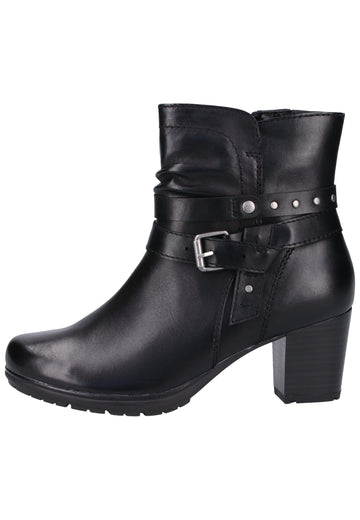 Jana Stiefelette Leder/Synthetik Schwarz - surf4shoes