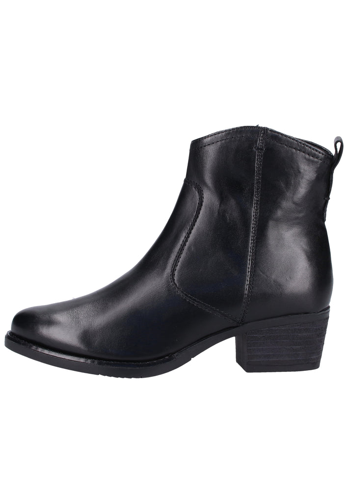 Jana Stiefelette Leder Schwarz - surf4shoes