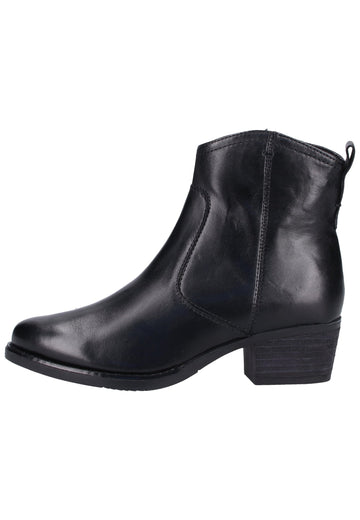 Jana Stiefelette Leder Schwarz - surf4shoes
