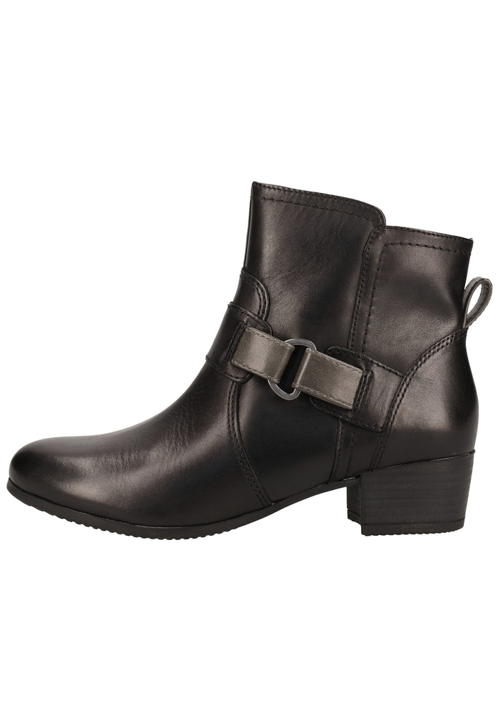 Jana Stiefelette Leder/Synthetik Schwarz - surf4shoes
