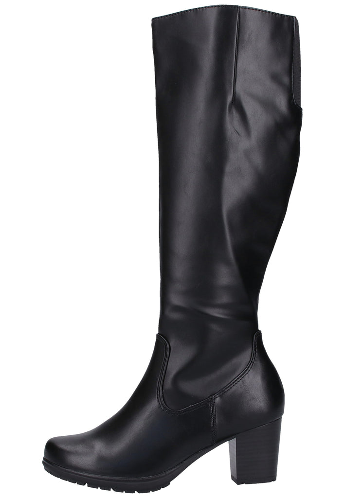 Jana Stiefel Lederimitat/Textil Schwarz - surf4shoes