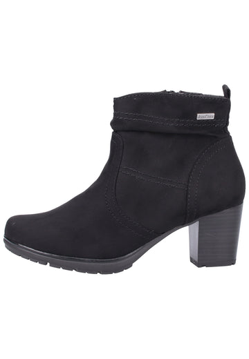 Jana Stiefelette Lederimitat Schwarz - surf4shoes