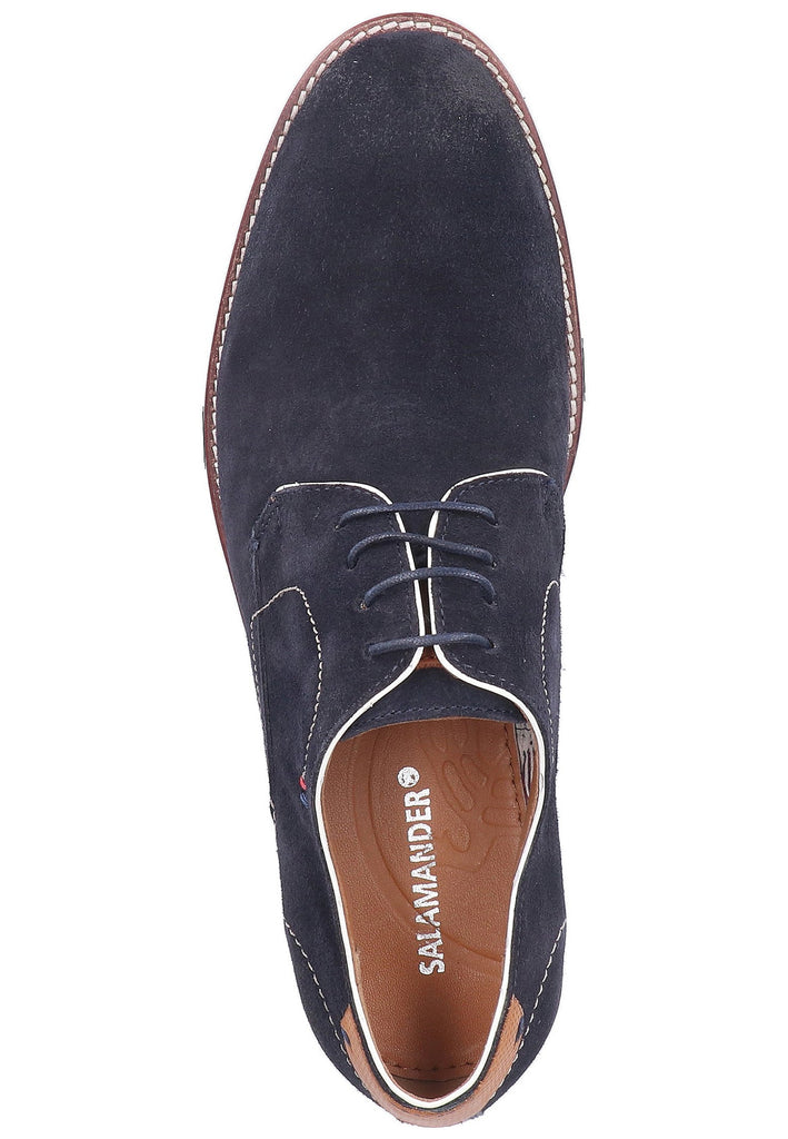 Salamander Businessschuhe Veloursleder Navy - surf4shoes
