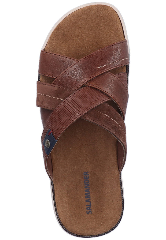 Salamander Pantoletten Glattleder Braun - surf4shoes