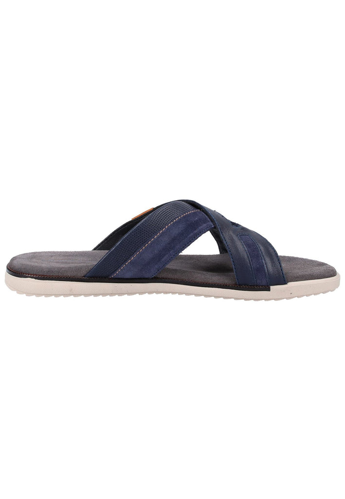 Salamander Pantoletten Glattleder Navy - surf4shoes