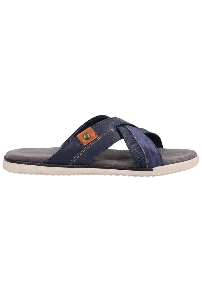 Salamander Pantoletten Glattleder Navy - surf4shoes