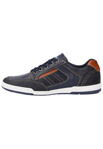 Salamander Sneaker Glattleder Blau/Braun - surf4shoes